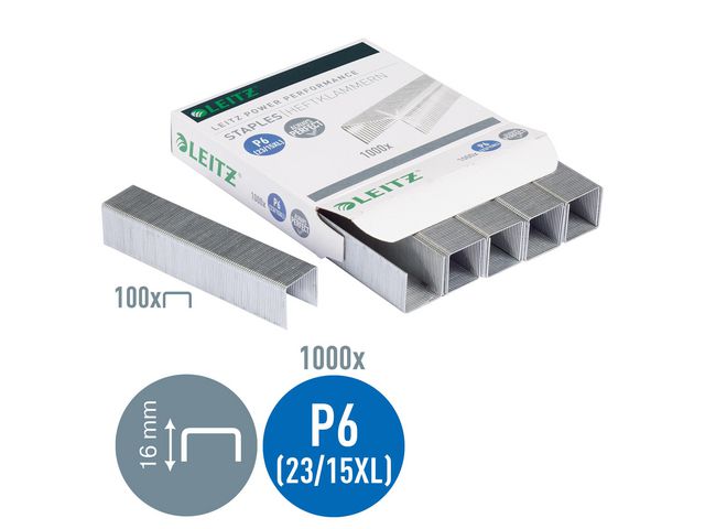 Häftklammer LEITZ P6 23/15XL 1000/fp